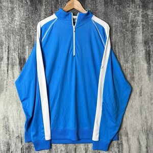 FootJoy Jacket Mens XL Blue 1/4 Zip Pullover Long Sleeve Stretch Golf Outdoors